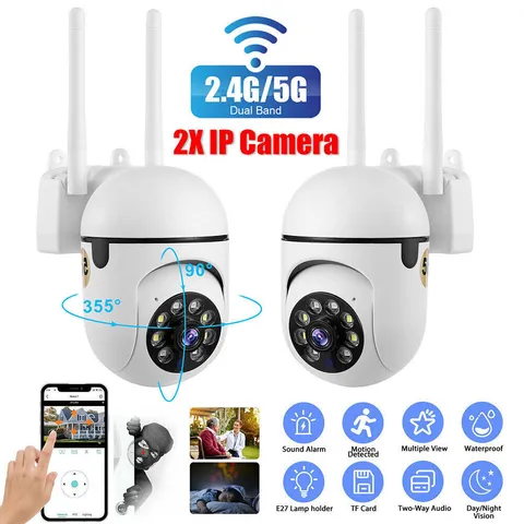 5G WIFI 1080P 360° Camara De Seguridad Inalambrica Para Casa Exterior Con Audio