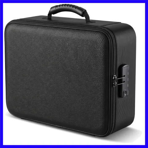 Waterproof Fireproof Document Box with Zipper Lock - 15" x 4.1" Classic Design