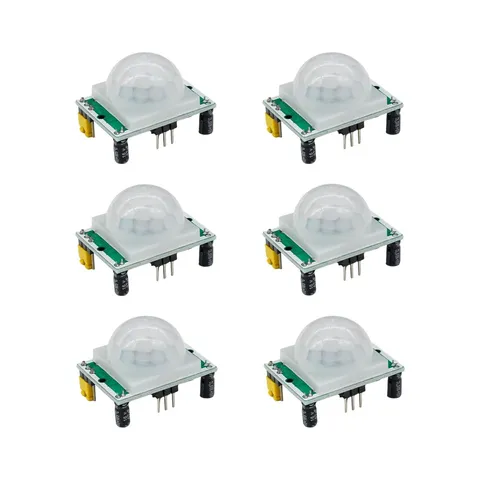 6pcs HC-SR501 High Sensitivity Human Infrared Sensing Module Pyroelectric Inf...
