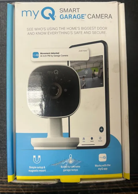 myQ Smart Garage Camera MYQ-C23AXXW Open Box White Garage Security Camera