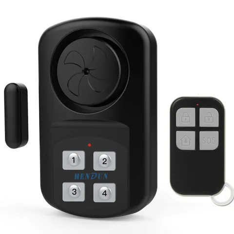 HENDUN Outdoor Door Alarm with Remote Keypad, 4.8" x 2.9" x 1.2", 1 pack 