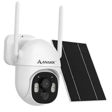 4MP Solar Security Camera Wireless Outdoor, 355° Pan Tilt Motion Tracking,