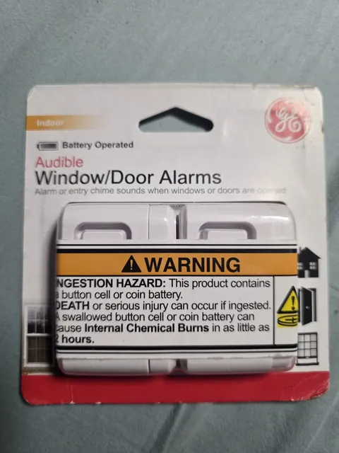 GE Indoor Security Audible Window/Door Alarms 2-Pack Sensor NEW