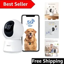 AI Pet Camera with 4MP Resolution - Dual-Band WiFi, Two-Way Talk & Auto Tracking