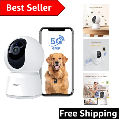 AI Pet Camera with 4MP Resolution - Dual-Band WiFi, Two-Way Talk & Auto Tracking