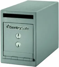Depository Safe with Dual Key Lock, Steel Drop Slot for Cash and Valuables