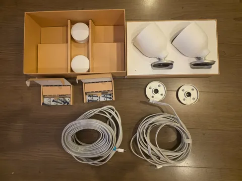 Google Nest Cam IQ 2 Pack Outdoor Smart Security Camera Accessories Included