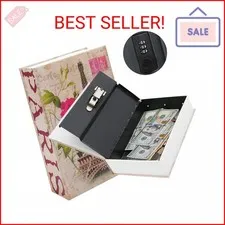 KYODOLED Diversion Book Safe with Combination Lock, Secret Safe Metal Lock Box,