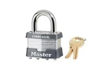 Master Lock Laminated Steel Padlock 9/32" D x 5/8" W x 3/4" H