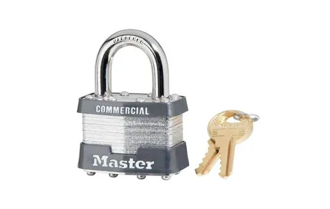 Master Lock Laminated Steel Padlock 9/32" D x 5/8" W x 3/4" H