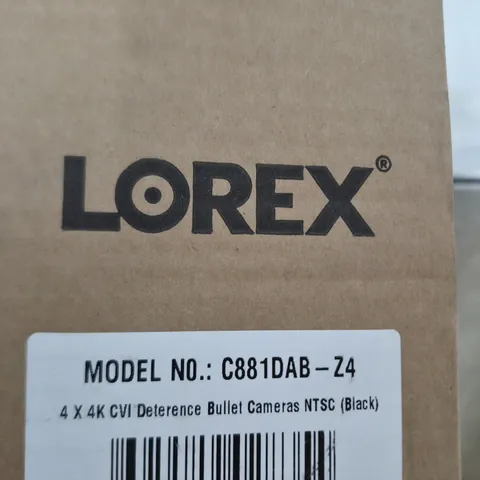 Lorex C881DAB-Z4 4K CVI Deterrence Bullet Cameras 4-Pack Black
