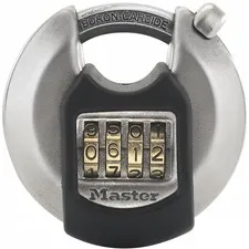 MASTER LOCK Heavy Duty Circular Combination Padlock, Security level 8/10, Combin