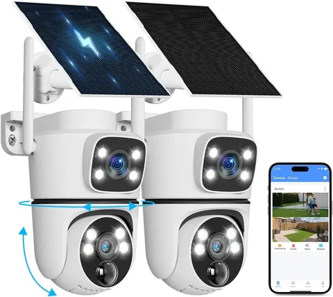 4MP Dual-Lens Solar Security Camera Outdoor PTZ