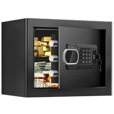 1.3 Cubic Feet Small Fire Safe Box for Home, Fireproof Safety Lock Box with D...