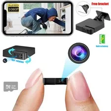 New 180° Mini WIFI Smart Camera 1080P HD Night Vision Security Camera + Battery