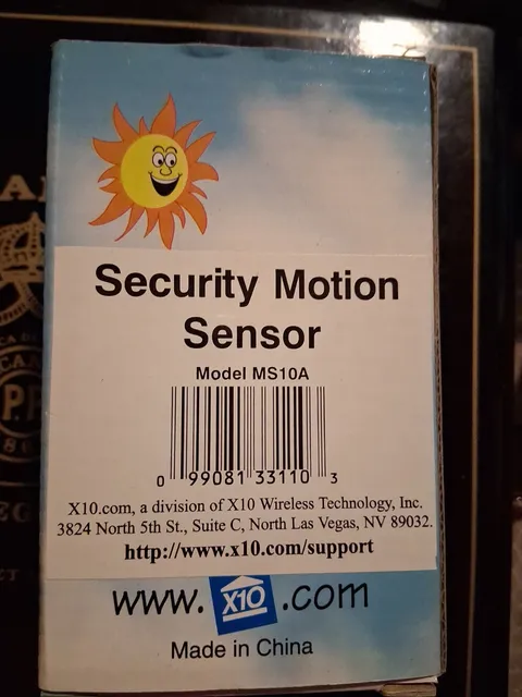 X10 Powerhouse Wireless Security Motion Sensor Detector Model MS10A - New In Box