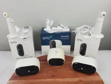 3pc LOT- 1 Arlo Spotlight Wireless Camera VMC2030 + 2 - VMC2050 Outdoor Cameras