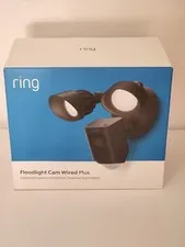 🔥OEM🔥Ring Floodlight Cam Wired Plus 1080p Outdoor WiFi Camera NightVision BLK
