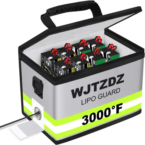 Lipo Battery Fireproof Explosionproof Bag 8.5 x 5.7 x 6.5 Inch Heat Insulated