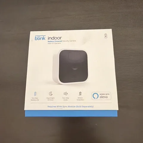 Blink Indoor Add-on Security Camera (Sync Module Required) BCM00410U, NEW