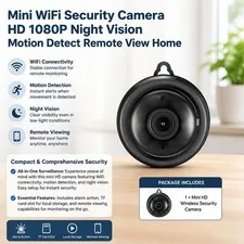 Mini Network Security Camera 1080P HD Night Vision Motion Detection Remote Home