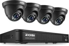 ZOSI 8CH H.265+ DVR Security System Outdoor 1080p Surveillance CCTV Dome Cameras