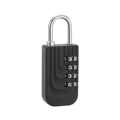 Resettable 4 Digit Combination Lock Code Padlock, Black (73 x 28mm)