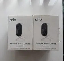 Arlo Essential Indoor Camera 2nd Gen 1080p Wi-Fi Wired Motion 2-Way Audio 2PACK
