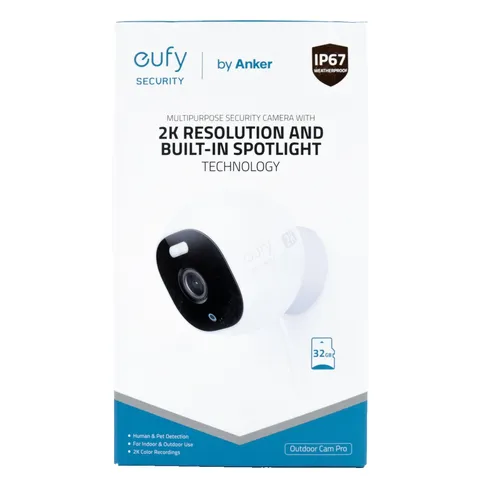 eufy Wired Outdoor 2K Surveillance Camera with Spotlight 2.4 GHz Wi-Fi