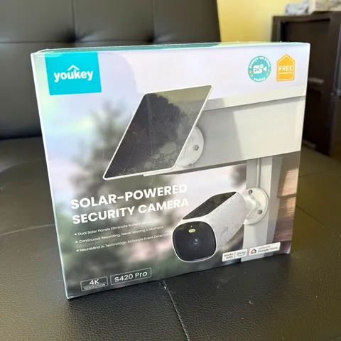 youkey S420 Pro 4K Solar Outdoor IP Security Camera Wi-Fi White Alexa Google
