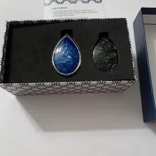 ORA handcrafted silverplated Teardrop Pendant/Necklace Personal Alarm New
