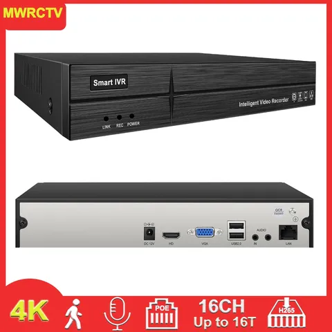 Ultra HD 4K 16ch  NVR CCTV Security Network Video Recorder NO PoE Port NO HDD）