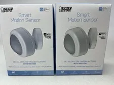 Feit Smart Home Motion-Sensing Battery Powered LED White Smart-Enabled 2 pk NEW