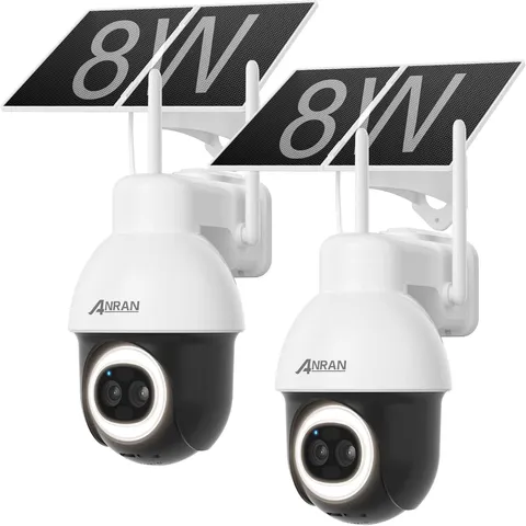 3K AOV WiFi Solar Security Cameras Outdoor Wireless 7/24 Recording AI Detection