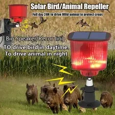 Solar Animal Repeller Light with Alarm & Motion Sensor 1200mAh Outdoor