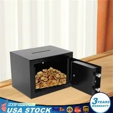 4.6L Small Secure Fireproof Steel Safe High Security Cash Money Safe Box