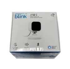 NEW SEALED Blink Mini Compact indoor plug-in smart security camera 1080p HD WHTE
