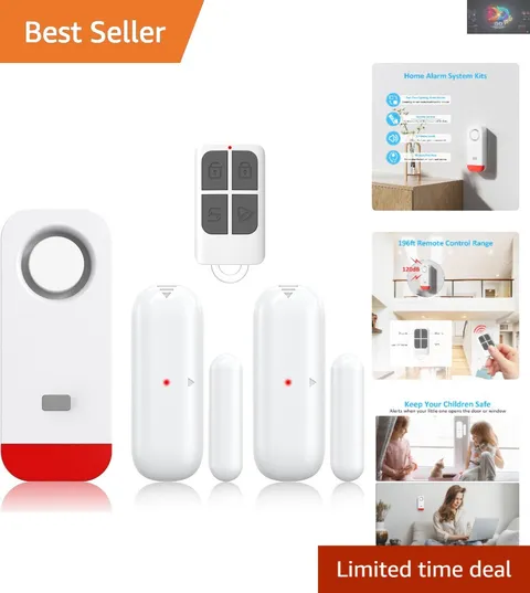 120dB Wireless Door & Window Alarm with Remote & 52 Tunes