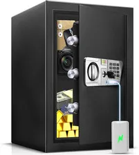 2.5 Cu Ft Fireproof Safe Box with Type-C Power - Steel Security Lock Box