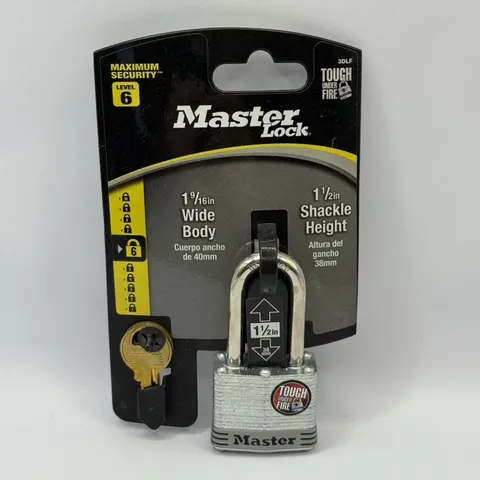 New! Master Lock Keyed Padlock Level 6 Tough Under Fire Lock 1-1/2” 3DLF P35526