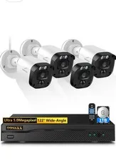 5MP Wired Security Camera System Outdoor Home CCTV Surveillance Video