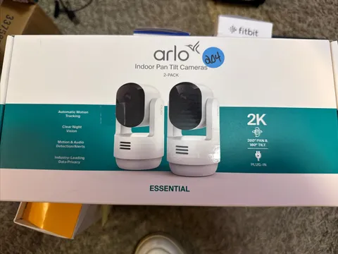 Arlo Essential Indoor Pan Tilt Security Camera 2K (2025 Release) -2 Cam Set NEW