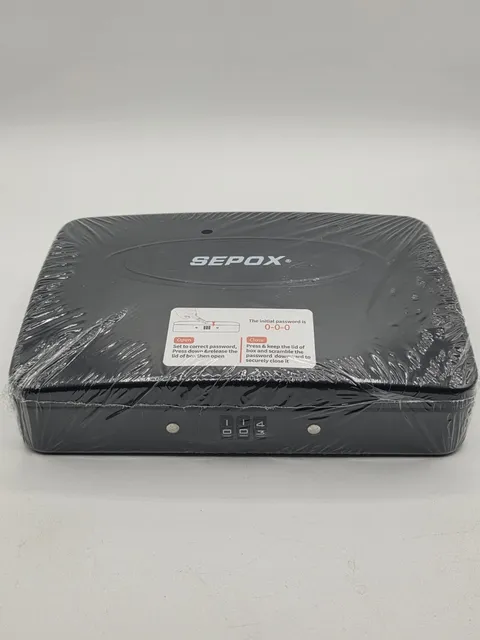 SEPOX Water/Fire Resistant Portable Security Case 3 Dial Combination with Cable