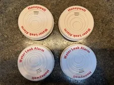 Lot of 4 Honeywell / Resideo RWD21 Reusable Water Leak Alarms - Used
