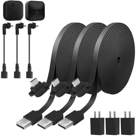 3Pack 30ft/9.1m Power Cable and Adapter Compatible with Blink Outdoor 4 (4th ...