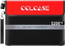 Fireproof Document Bag with Lock 5200℉ Heat Insulated Waterproof and Fireproof B