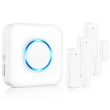 Satisure Wireless Door Open Contact Sensor Alarm Chime with 600 FT Range, 58 ...