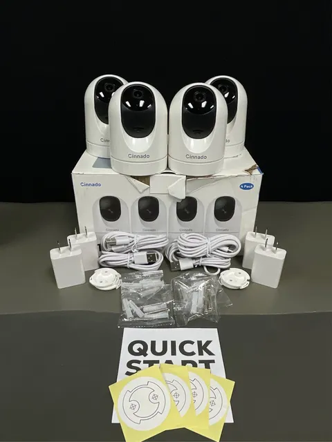 Cinnado 2K Home Security Cameras-2.4Ghz WiFi Indoor Camera with 360° Motion Dete