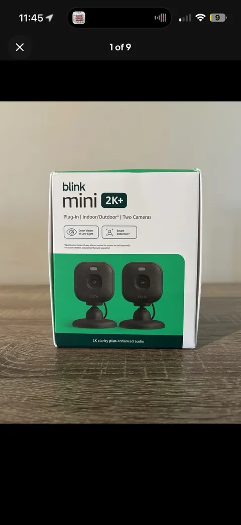 Blink Mini 2K+ (newest model) 2 Cameras - Black