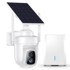 4K Security Cameras Wireless Outdoor with Local Storage 1 Cam kit, white